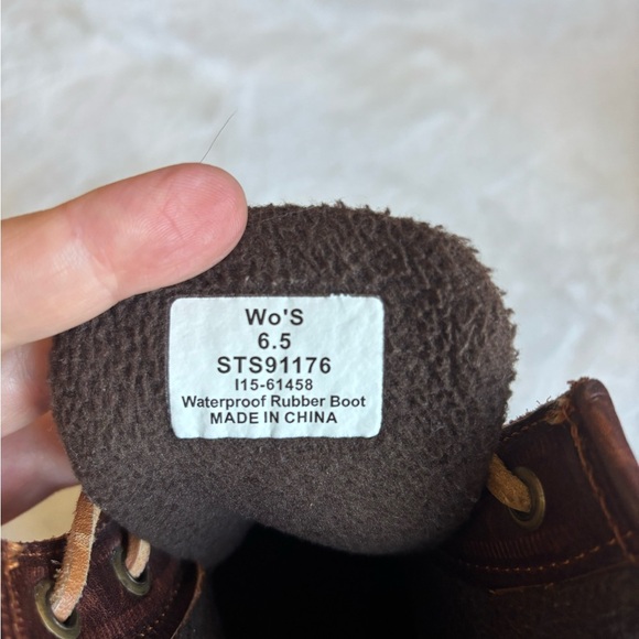 Sperry Saltwater Duck Boots Size 6,5 Brown Waterproof Rubber - Picture 6 of 10